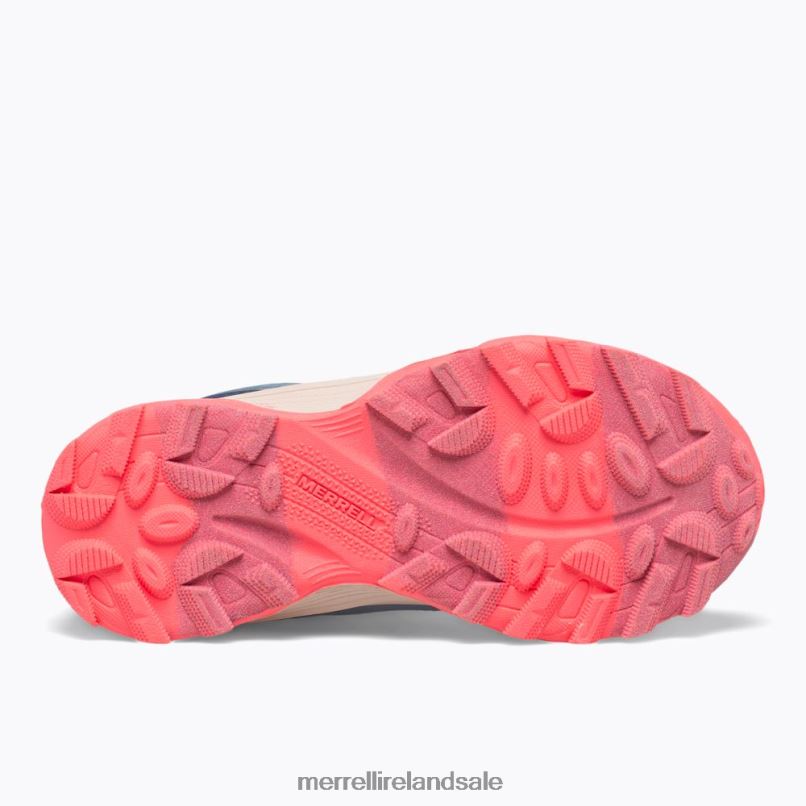 Moab Speed Mid Waterproof (MK165213) Merrell Kids BX26T1382 Dusty Blue/Coral Shoes