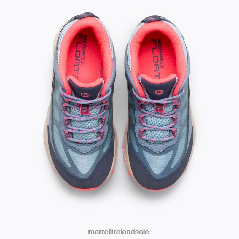 Moab Speed Mid Waterproof (MK165213) Merrell Kids BX26T1382 Dusty Blue/Coral Shoes
