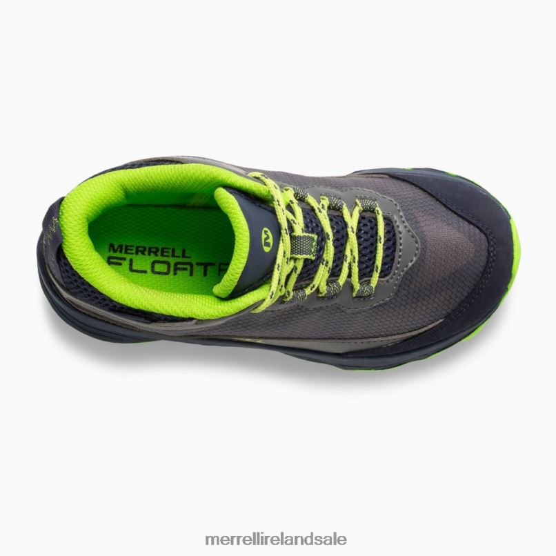 Moab Speed Mid Waterproof (MK265212) Merrell Kids BX26T1383 Navy/Grey/Lime Shoes