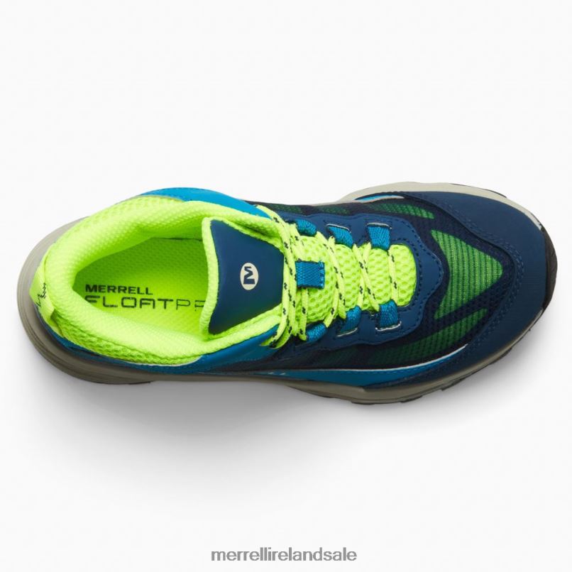 Moab Speed Mid Waterproof (MK266776) Merrell Kids BX26T1380 Navy/Hi Viz Shoes