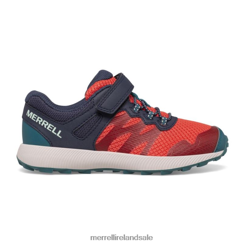 Nova 2 Sneaker (MK166240) Merrell Kids BX26T786 Navy/Coral Shoes