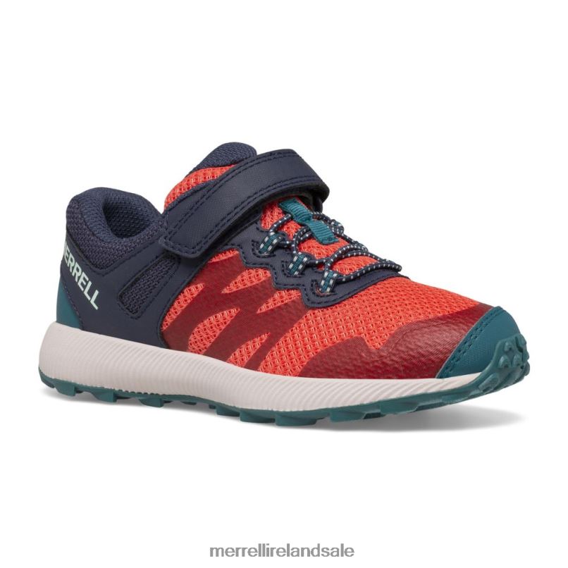 Nova 2 Sneaker (MK166240) Merrell Kids BX26T786 Navy/Coral Shoes