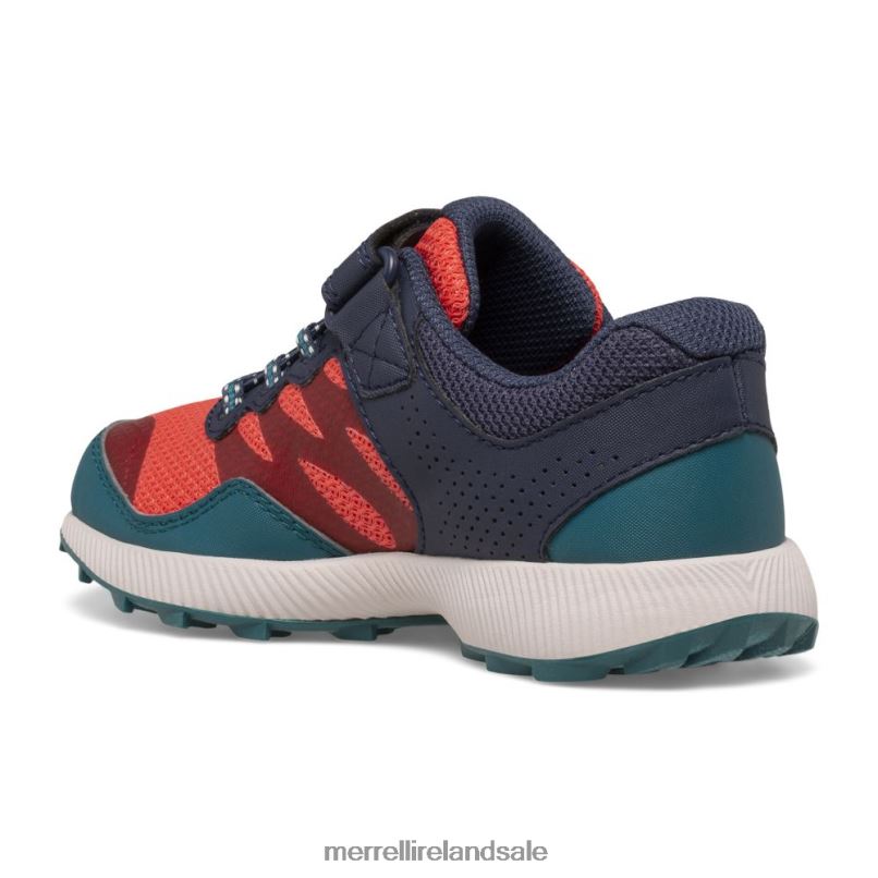 Nova 2 Sneaker (MK166240) Merrell Kids BX26T786 Navy/Coral Shoes