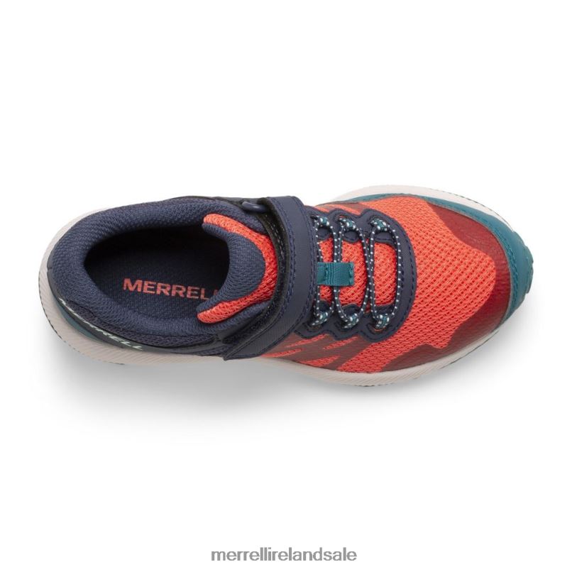 Nova 2 Sneaker (MK166240) Merrell Kids BX26T786 Navy/Coral Shoes