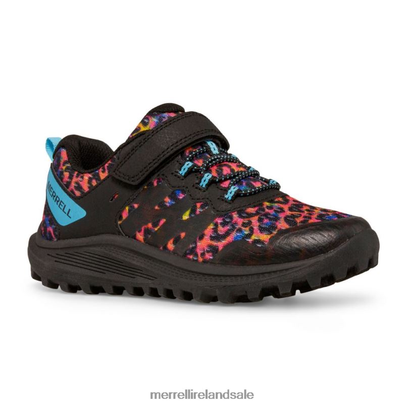 Nova 3 Sneaker (MK166788) Merrell Kids BX26T1359 Rainbow Leopard Shoes