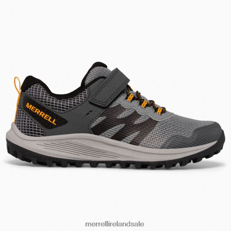 Nova 3 Sneaker (MK266785) Merrell Kids BX26T1356 Grey/Orange Shoes