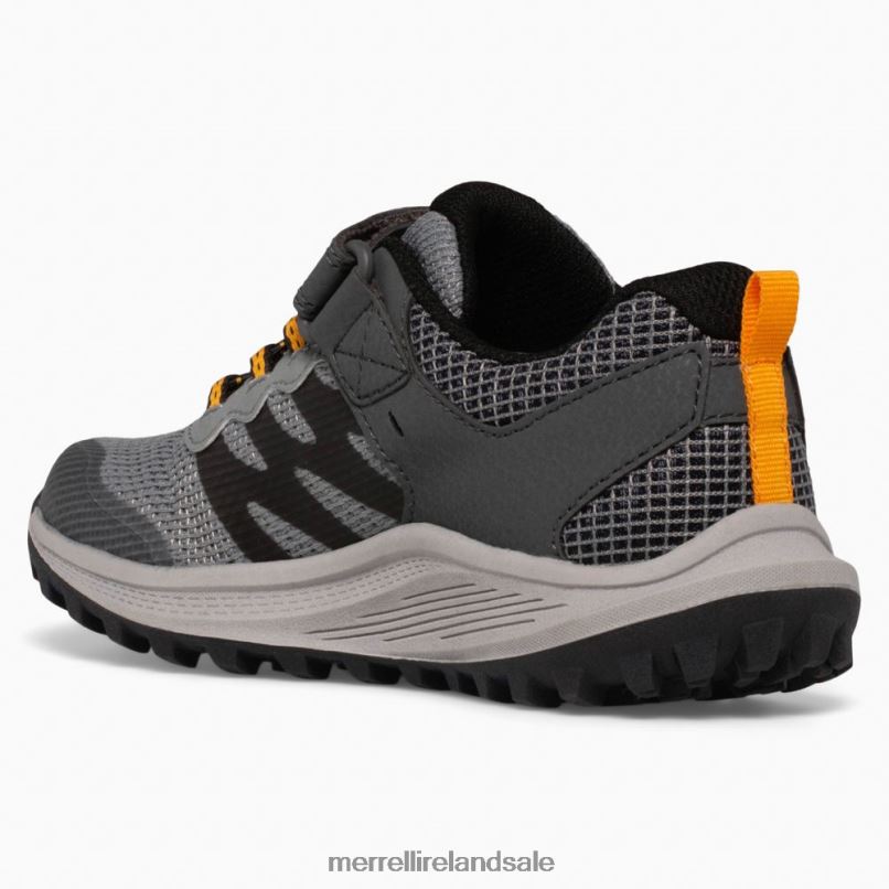 Nova 3 Sneaker (MK266785) Merrell Kids BX26T1356 Grey/Orange Shoes