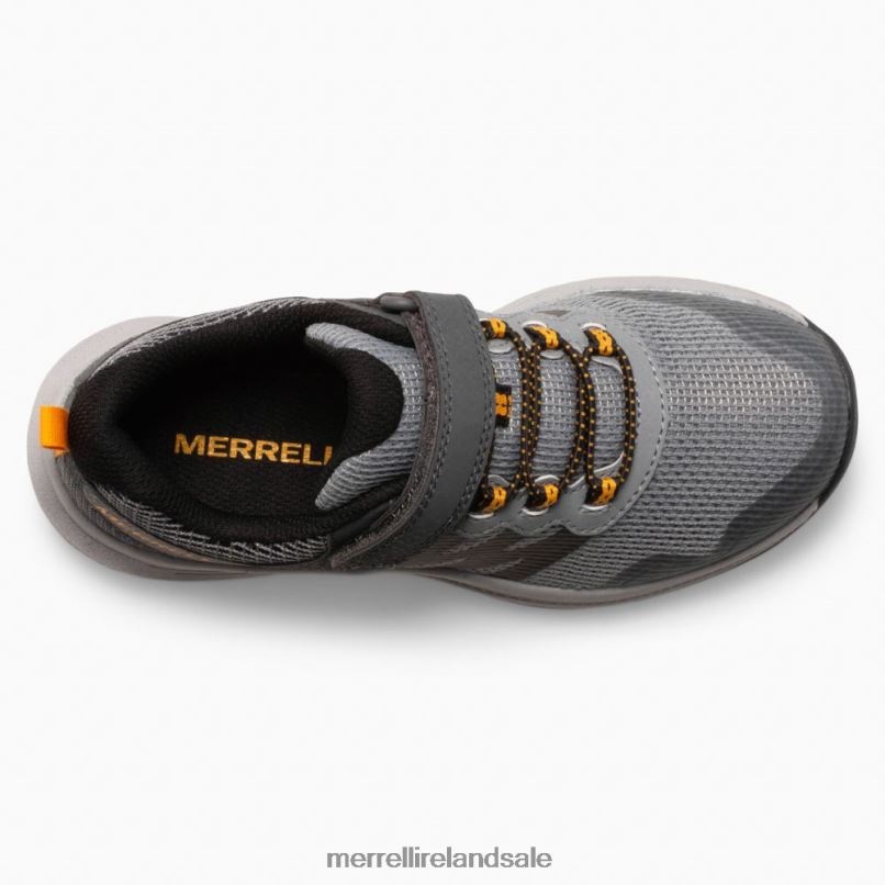 Nova 3 Sneaker (MK266785) Merrell Kids BX26T1356 Grey/Orange Shoes