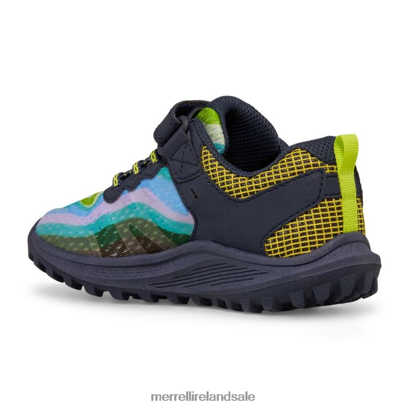 Nova 3 Sneaker (MK266786) Merrell Kids BX26T1360 Rainbow Mountains 4 Shoes