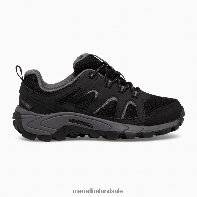 Oakcreek Low Lace Waterproof Sneaker (MK265427) Merrell Kids BX26T1449 Black/Grey Shoes