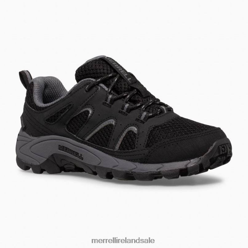 Oakcreek Low Lace Waterproof Sneaker (MK265427) Merrell Kids BX26T1449 Black/Grey Shoes