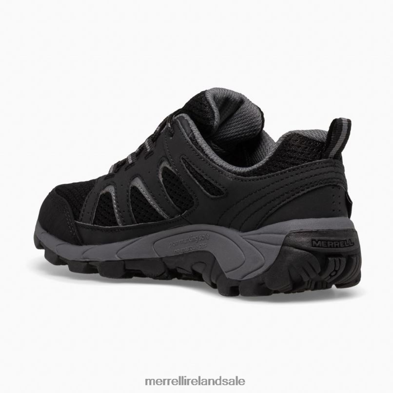 Oakcreek Low Lace Waterproof Sneaker (MK265427) Merrell Kids BX26T1449 Black/Grey Shoes