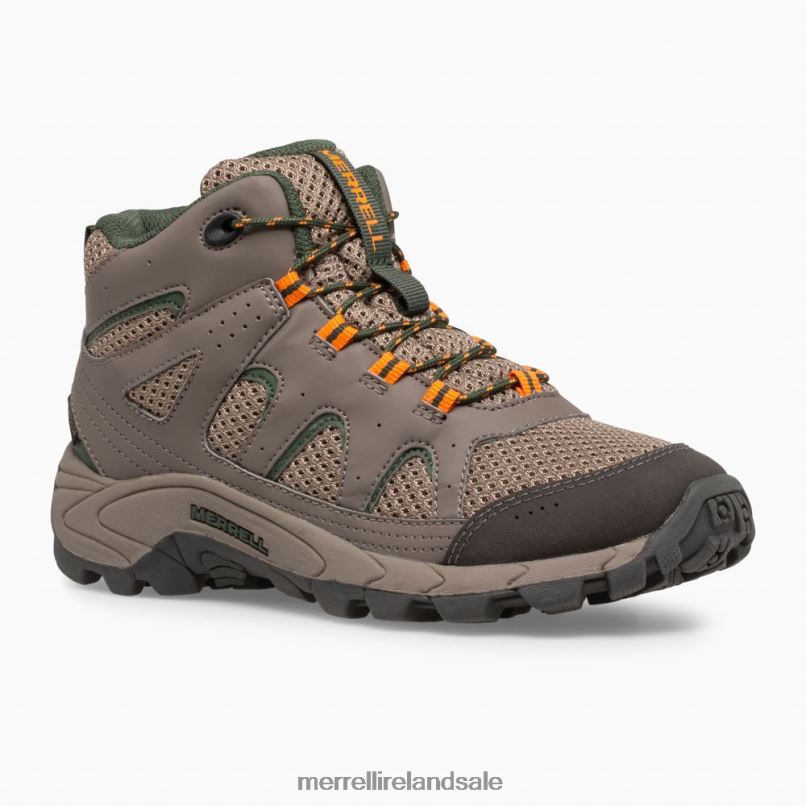Oakcreek Mid Lace Waterproof Boot (MK264768) Merrell Kids BX26T1444 Boulder Shoes