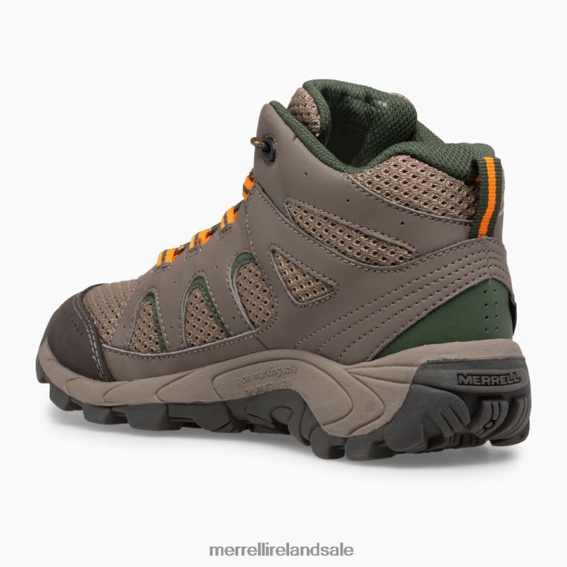Oakcreek Mid Lace Waterproof Boot (MK264768) Merrell Kids BX26T1444 Boulder Shoes