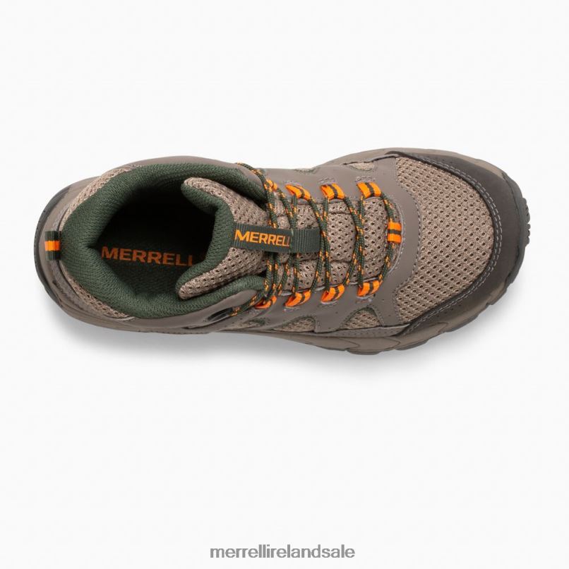 Oakcreek Mid Lace Waterproof Boot (MK264768) Merrell Kids BX26T1444 Boulder Shoes