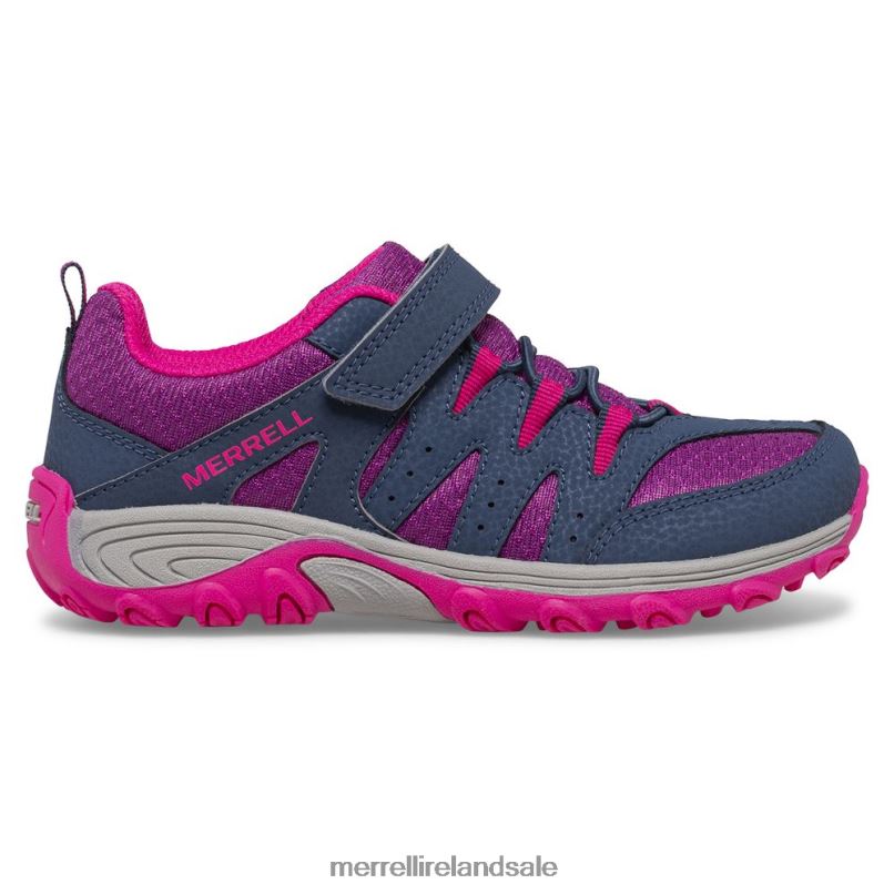 Outback Low 2 Sneaker (MK165720) Merrell Kids BX26T1456 Navy/Berry/Grey Shoes