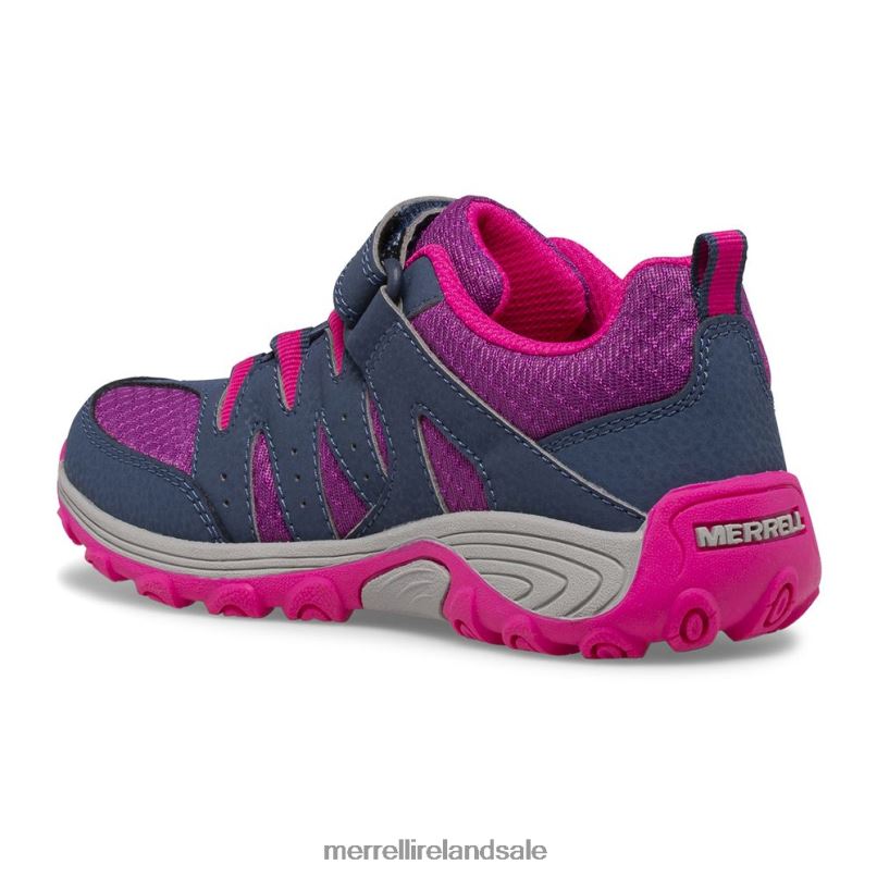 Outback Low 2 Sneaker (MK165720) Merrell Kids BX26T1456 Navy/Berry/Grey Shoes