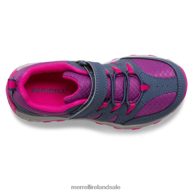 Outback Low 2 Sneaker (MK165720) Merrell Kids BX26T1456 Navy/Berry/Grey Shoes