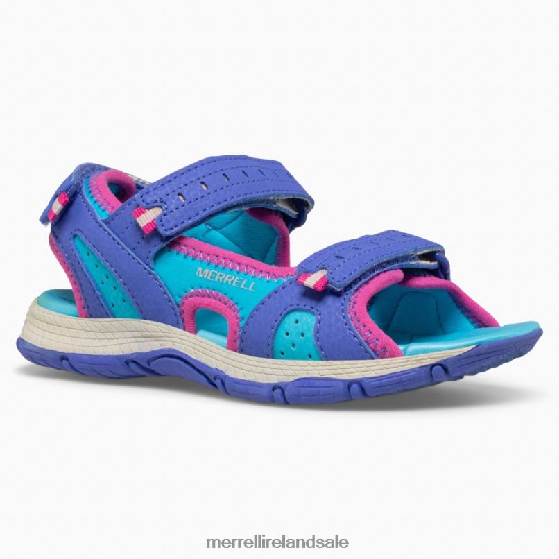 Panther Sandal 2.0 (MK165939) Merrell Kids BX26T1404 Turq/Purple Shoes