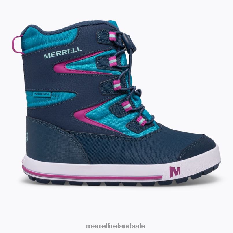 Snow Bank 3.0 Boot (MK165186K) Merrell Kids BX26T1483 Navy/Turquoise Shoes