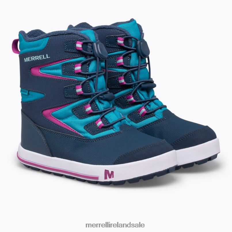 Snow Bank 3.0 Boot (MK165186K) Merrell Kids BX26T1483 Navy/Turquoise Shoes