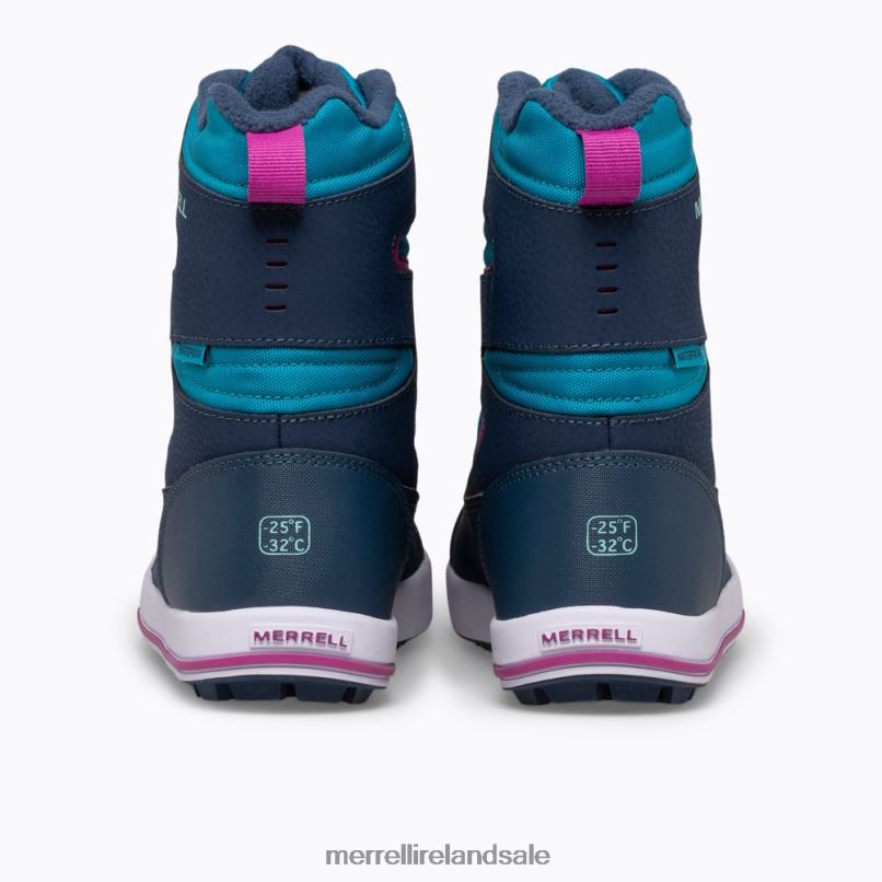 Snow Bank 3.0 Boot (MK165186K) Merrell Kids BX26T1483 Navy/Turquoise Shoes