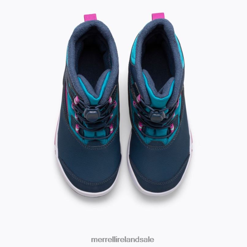 Snow Bank 3.0 Boot (MK165186K) Merrell Kids BX26T1483 Navy/Turquoise Shoes