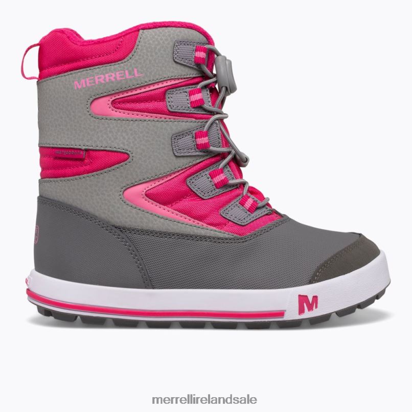 Snow Bank 3.0 Boot (MK165187K) Merrell Kids BX26T1481 Grey/Berry Shoes