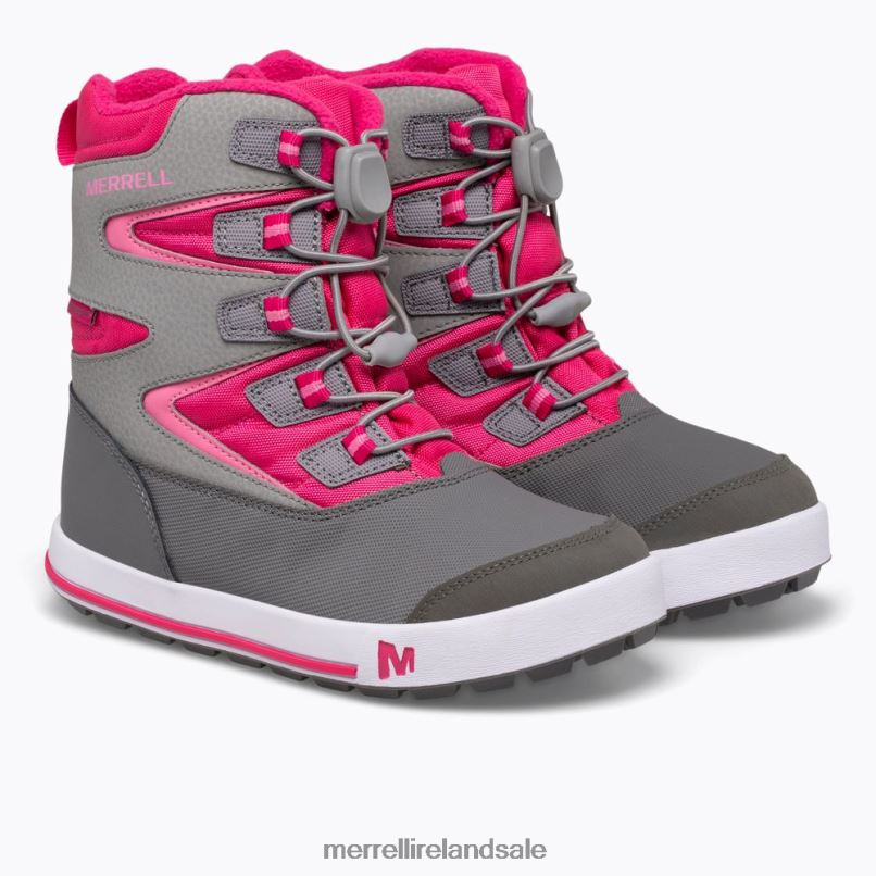 Snow Bank 3.0 Boot (MK165187K) Merrell Kids BX26T1481 Grey/Berry Shoes