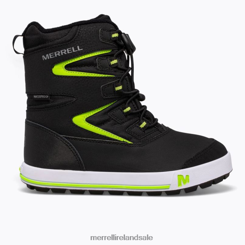 Snow Bank 3.0 Boot (MK265035K) Merrell Kids BX26T1480 Black/Grey/Green Shoes