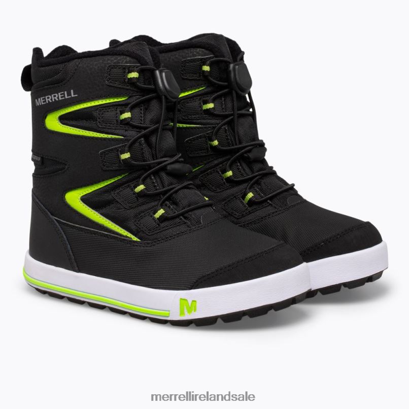 Snow Bank 3.0 Boot (MK265035K) Merrell Kids BX26T1480 Black/Grey/Green Shoes