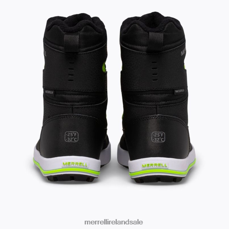 Snow Bank 3.0 Boot (MK265035K) Merrell Kids BX26T1480 Black/Grey/Green Shoes