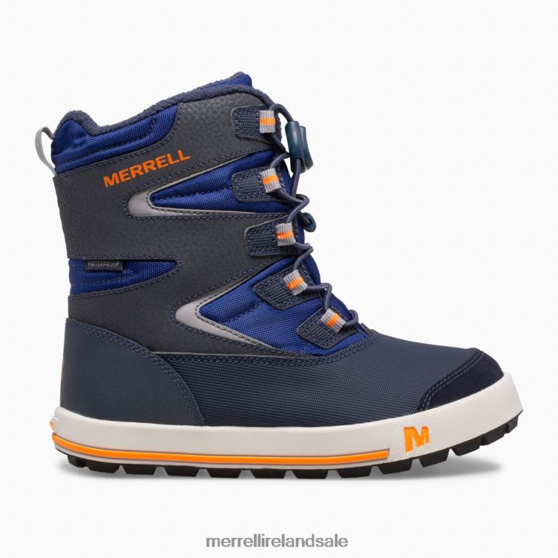 Snow Bank 3.0 Boot (MK265184K) Merrell Kids BX26T1482 Navy/Cobalt/Orange Shoes