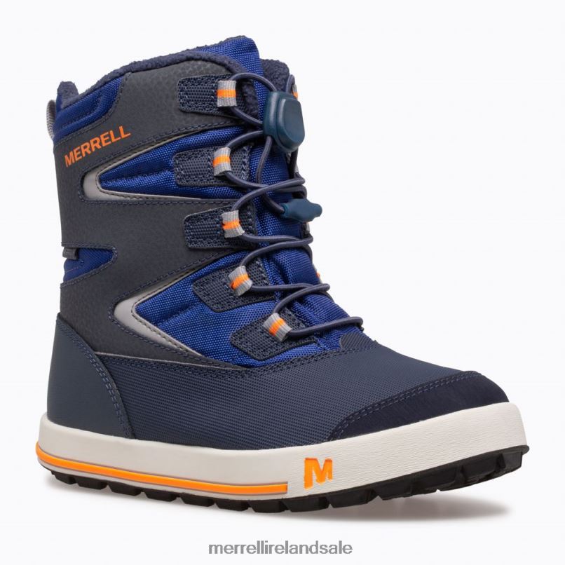 Snow Bank 3.0 Boot (MK265184K) Merrell Kids BX26T1482 Navy/Cobalt/Orange Shoes