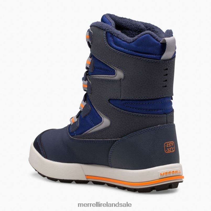 Snow Bank 3.0 Boot (MK265184K) Merrell Kids BX26T1482 Navy/Cobalt/Orange Shoes