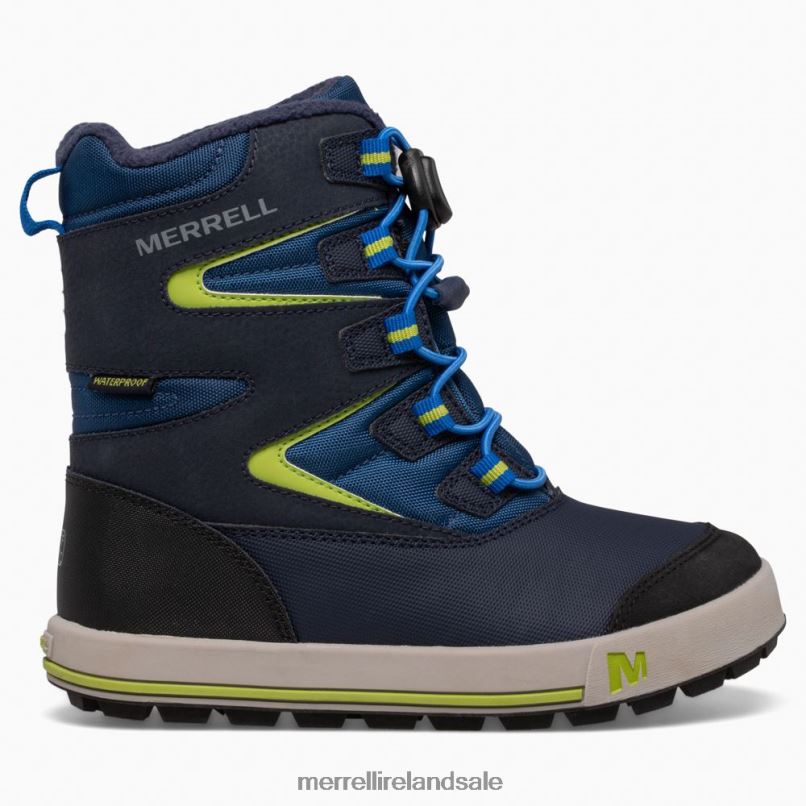 Snow Bank 3.0 Boot (MK266222K) Merrell Kids BX26T1479 Navy/Citron Shoes