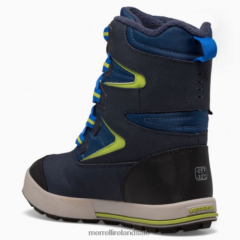 Snow Bank 3.0 Boot (MK266222K) Merrell Kids BX26T1479 Navy/Citron Shoes