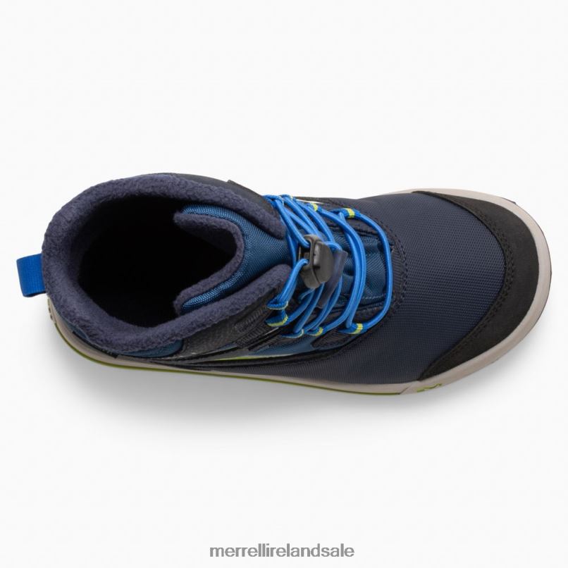Snow Bank 3.0 Boot (MK266222K) Merrell Kids BX26T1479 Navy/Citron Shoes