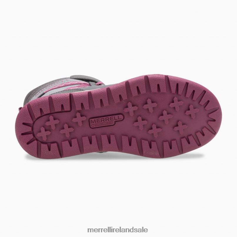 Snow Crush 2.0 Waterproof Boot (MK163129K) Merrell Kids BX26T1506 Grey/Berry Shoes