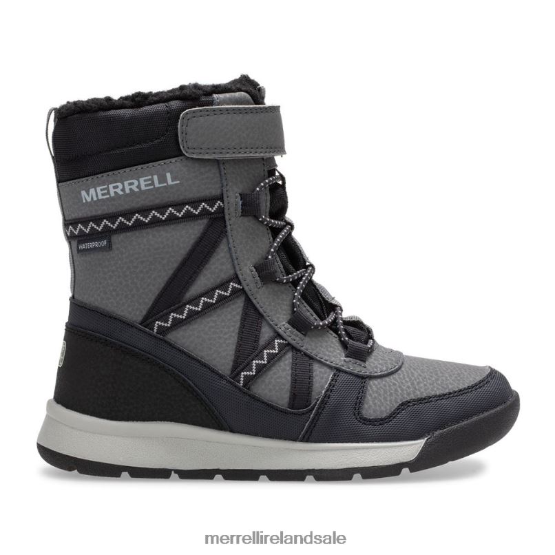Snow Crush 2.0 Waterproof Boot (MK263125K) Merrell Kids BX26T1507 Black/Grey Shoes