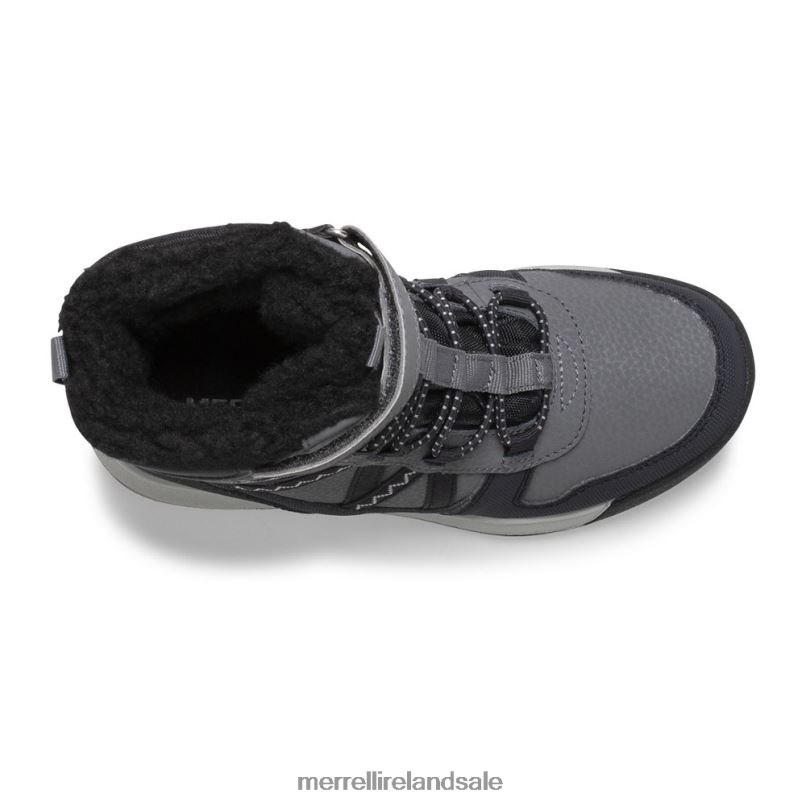 Snow Crush 2.0 Waterproof Boot (MK263125K) Merrell Kids BX26T1507 Black/Grey Shoes