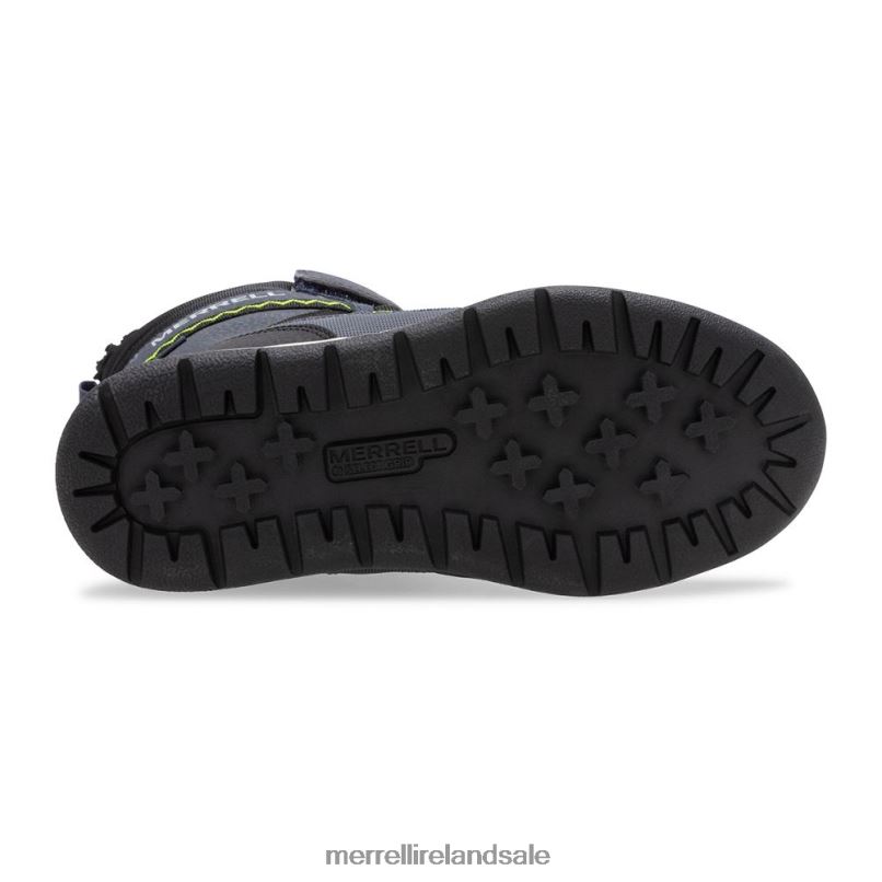 Snow Crush 2.0 Waterproof Boot (MK263127K) Merrell Kids BX26T1508 Navy/Lime Shoes
