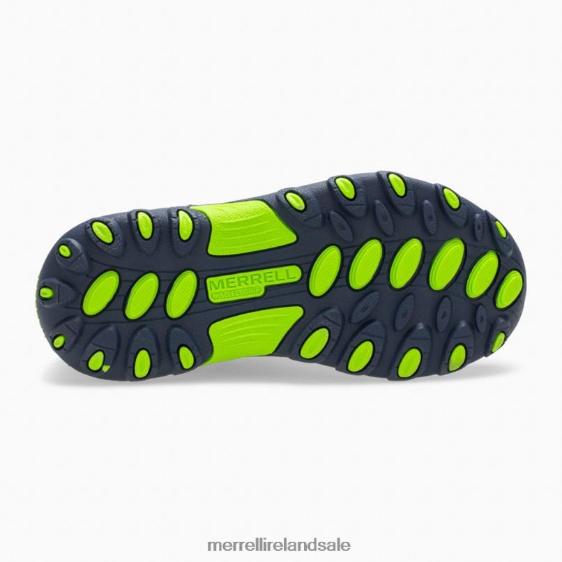 Trail Chaser Shoe (MK261237) Merrell Kids BX26T1464 Navy/Green Shoes