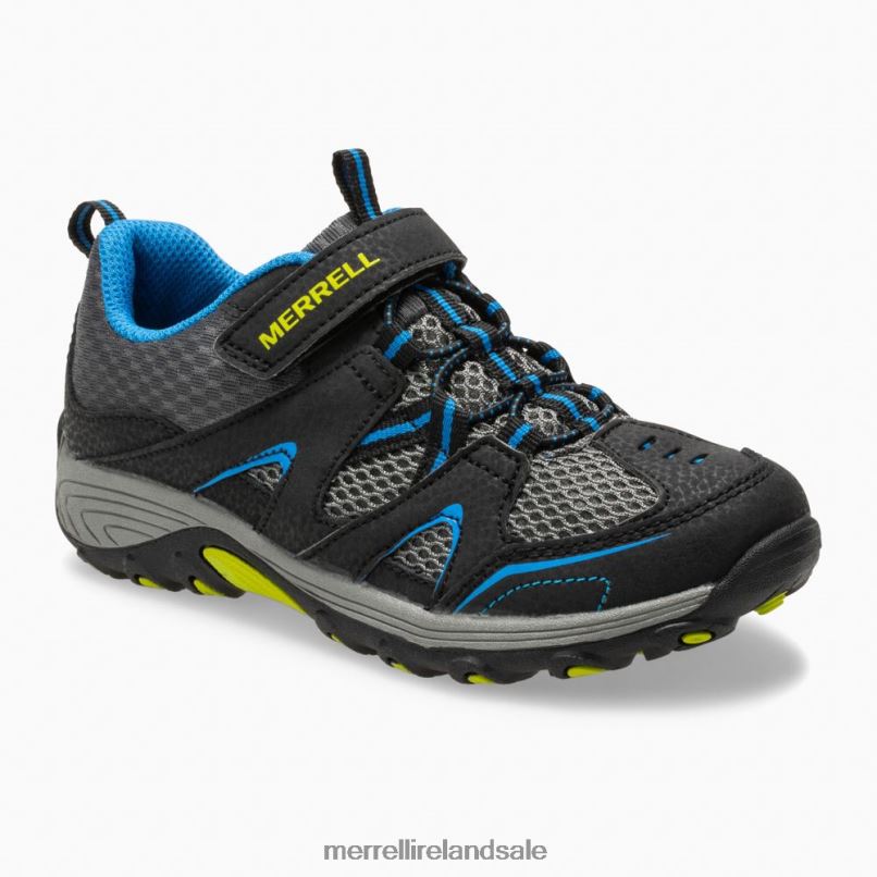 Trail Chaser Shoe (MK261971) Merrell Kids BX26T1463 Black/Blue Shoes