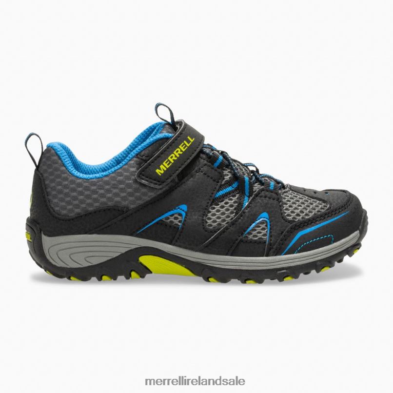 Trail Chaser Shoe (MK261971) Merrell Kids BX26T1463 Black/Blue Shoes