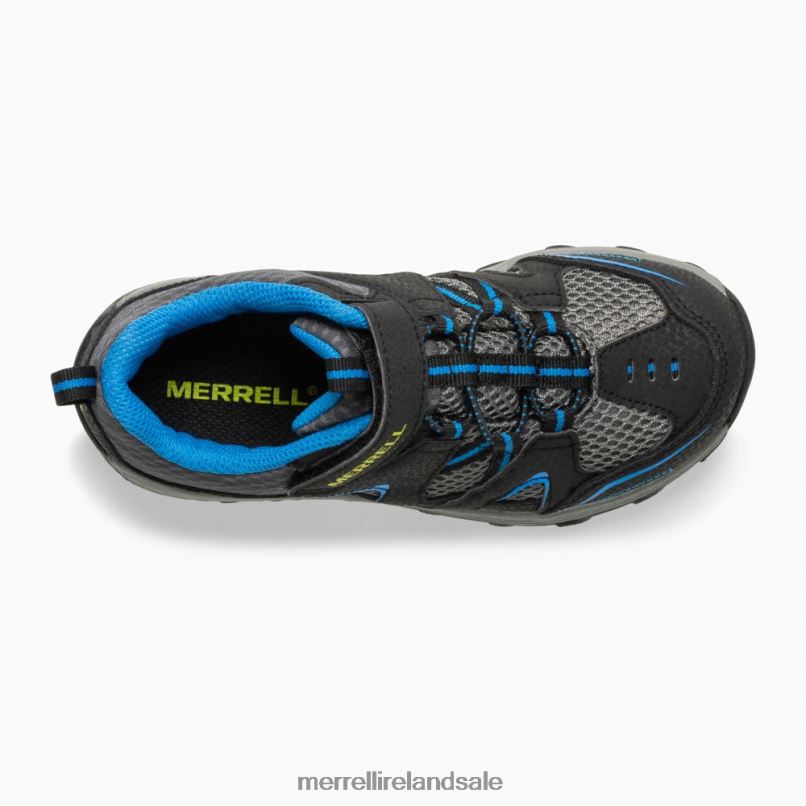 Trail Chaser Shoe (MK261971) Merrell Kids BX26T1463 Black/Blue Shoes
