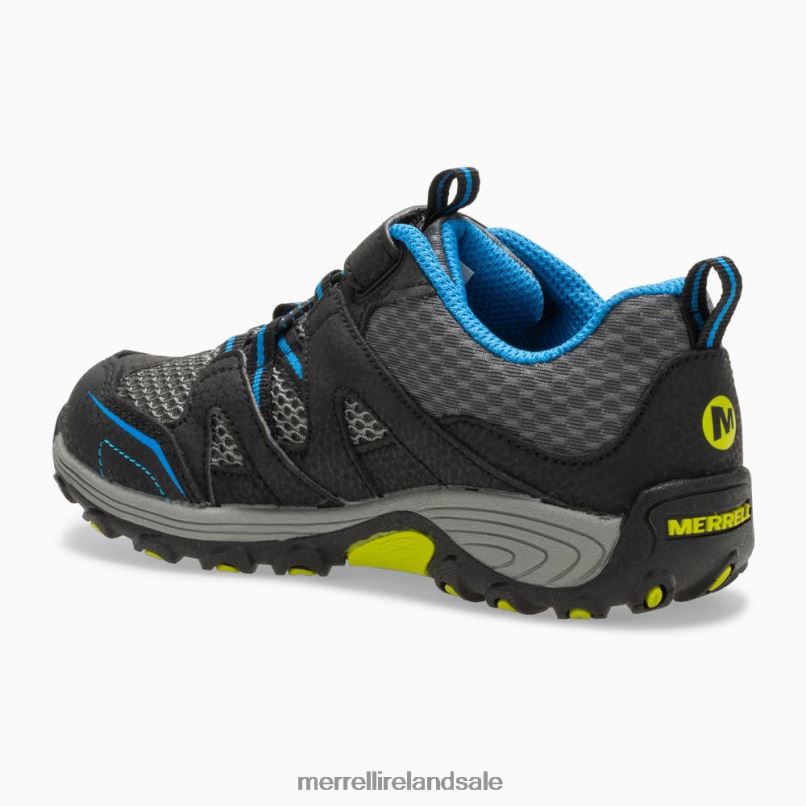 Trail Chaser Shoe (MK261971) Merrell Kids BX26T1463 Black/Blue Shoes