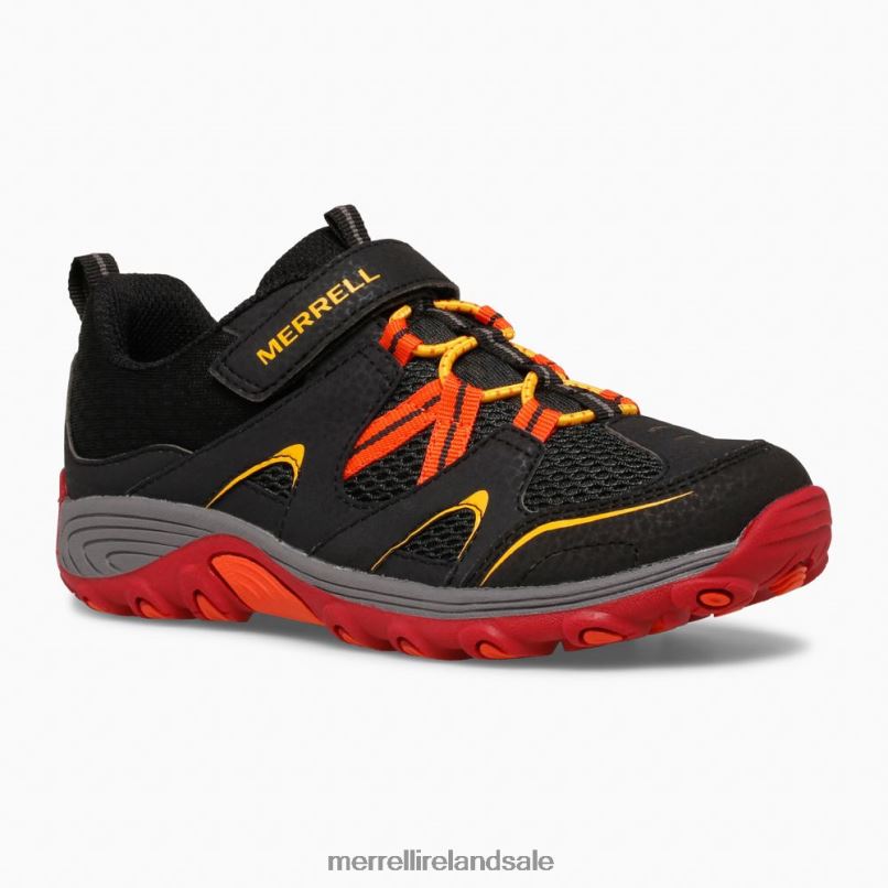 Trail Chaser Shoe (MK265717) Merrell Kids BX26T1460 Black/Grey/Red Shoes