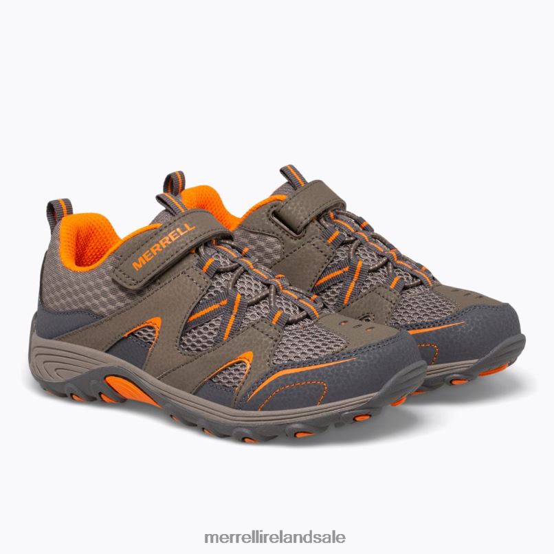 Trail Chaser Shoe (MY57109) Merrell Kids BX26T1462 Gunsmoke / Orange Shoes