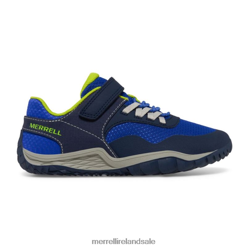 Trail Glove 7 A/C (MK266791K) Merrell Kids BX26T1441 Blue/Lime Shoes